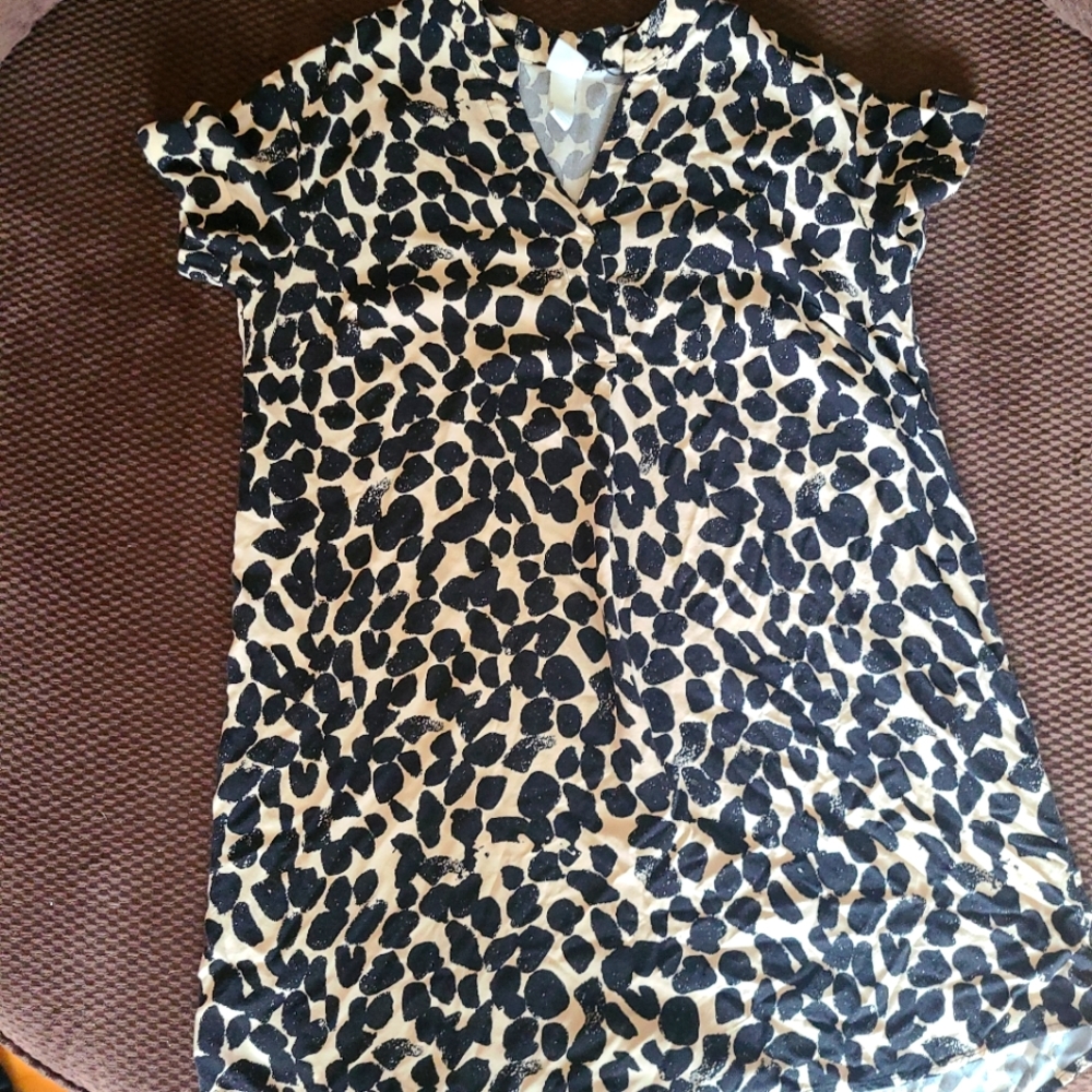 Leopard print dress. H&M. Size small but fits like a medium.